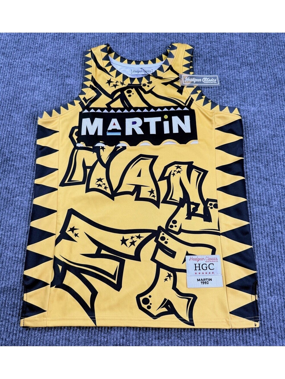 Headgear Classics Martin Im The Man 23 Basketball Jersey M Yellow NWT